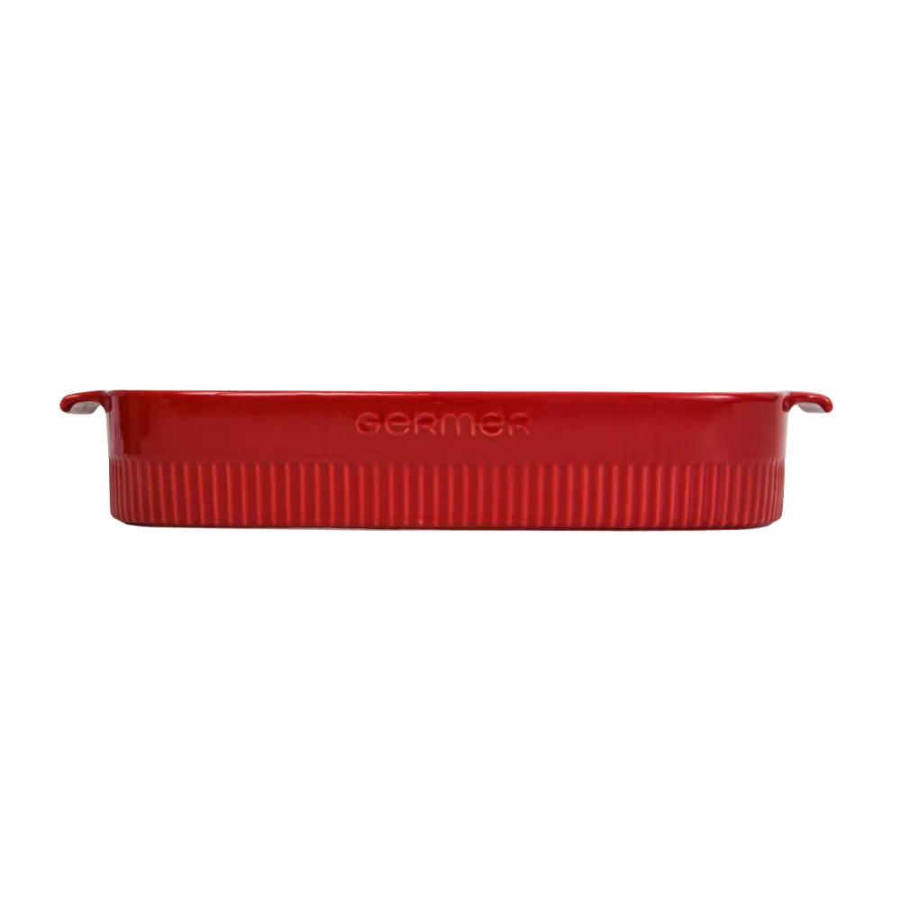 Travessa Refratária Retangular 37x26 Vermelho 4,9 L Germer