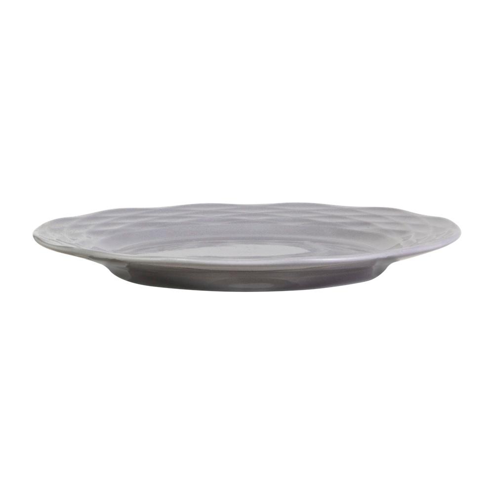 Kit 6 Pratos Rasos Cinza Ondas Germer Porcelanas - Imagem 2
