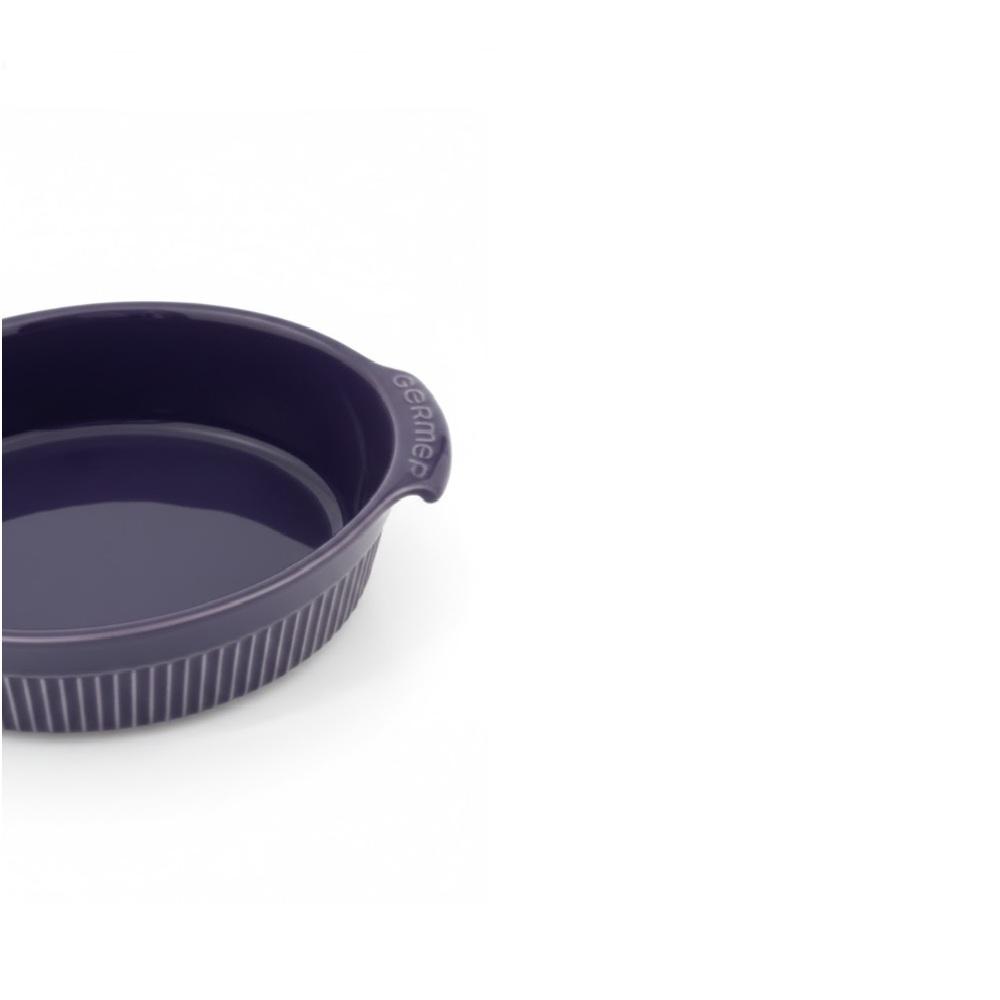 Travessa Refratária Oval P 25,5 cm Ameixa 1,1 L Porcelana
