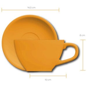 XICARA C/ PIRES OVAL 200 ML - AMARELO