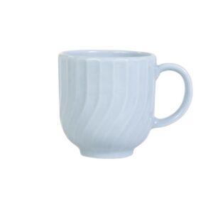 Caneca Chá Café Relevo Linea Azul 356 ml Germer Porcelanas
